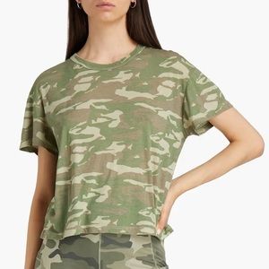 Monrow REVOLVE Camo Crew Neck T Tee Shirt Size Small